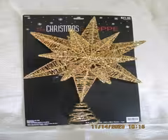 Gold Glitter Star Tree Topper