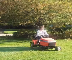 Snow plow tractor