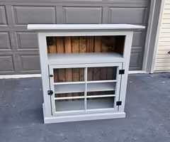 Handcrafted Jelly Cupboard Cabinet Book Shelf From Old Window
